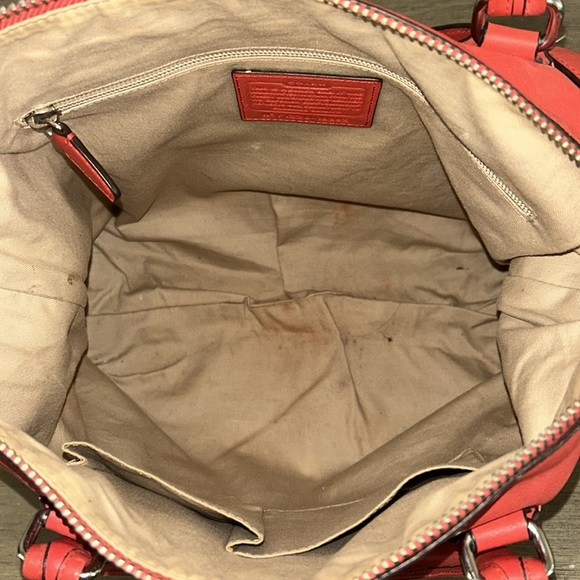 Coach Legacy Leather Rory NS Satchel Red 19892 - Picture 11 of 12